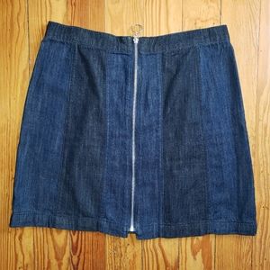 H&M denim zip-up mini skirt